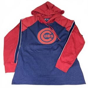 Chicago Cubs MLB Hooded Lightweight Sweatshirt Men's Large Red Blue Baseball